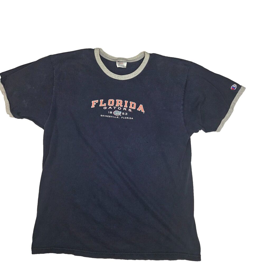Florida Gators Champion T Shirt Mens Large Blue NCAA Gainesville